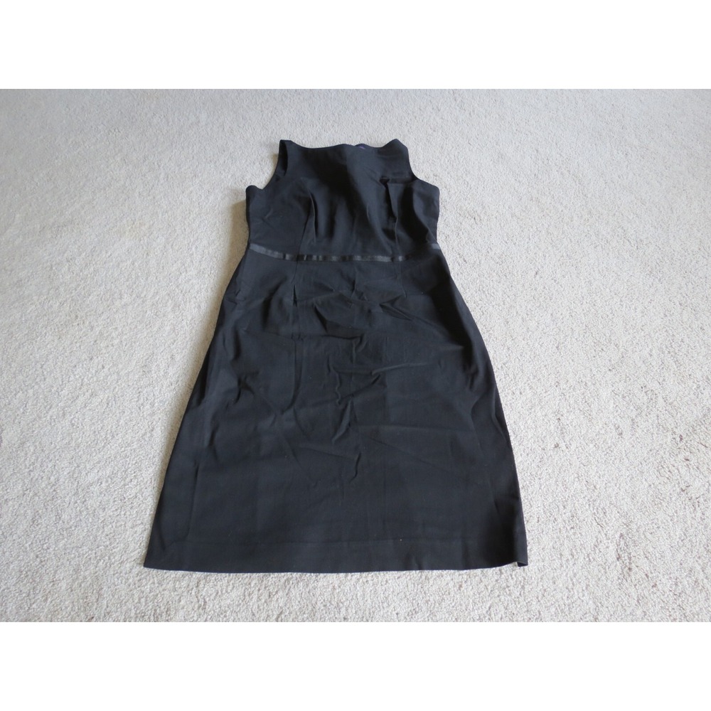 Tutu French Black Sleeveless Shift Dress Womens Size 12 Cotton Made in USA